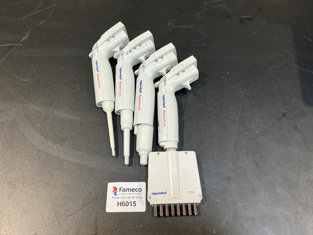Image of Eppendorf Research Pro pipettes x4